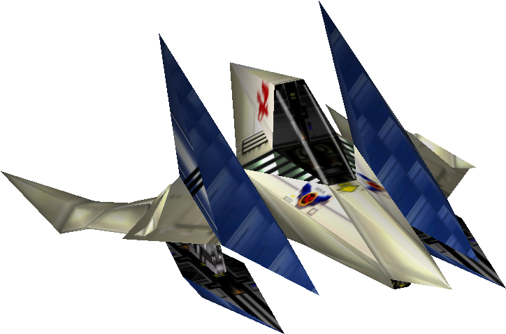 Download Zip Archive - Star Fox 64 Arwing 3ds (750x650), Png Download