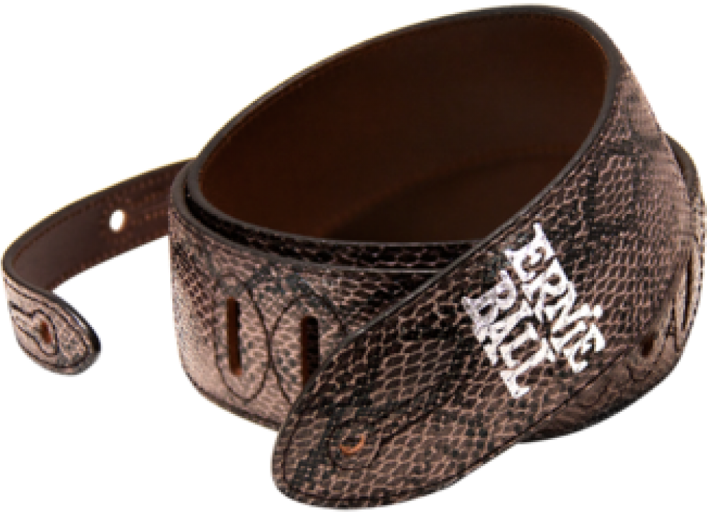 Ernie Ball 4085 Leather Guitar Strap - Ernie Ball Black Python Guitar Strap (1000x1000), Png Download