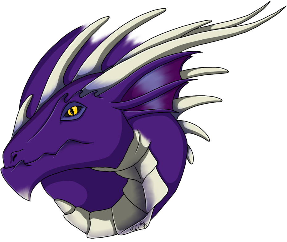 A Purple Dragon Taking A Break From Drawing For Work - Drawing (1280x922), Png Download