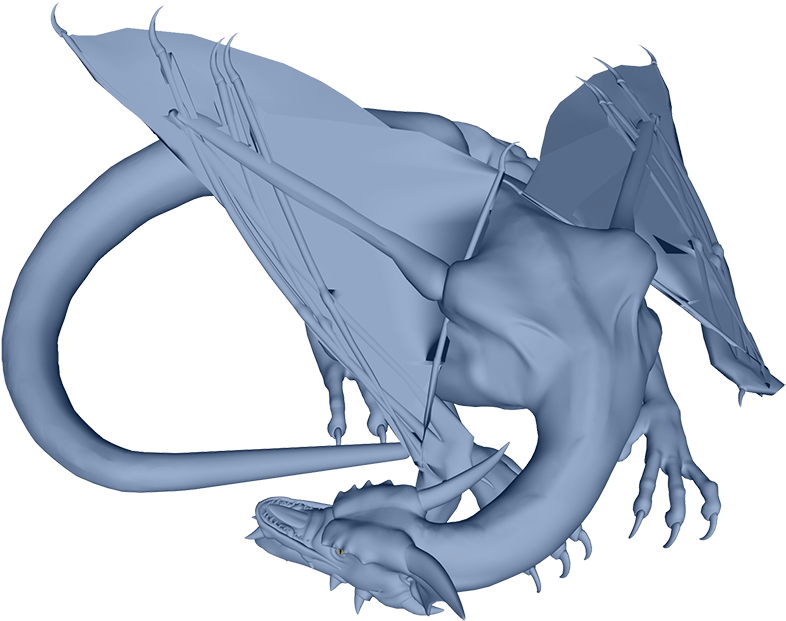 Sleeping Blue Dragon - Blue Dragon Sleeping (827x752), Png Download