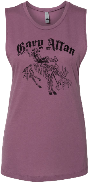 Gary Allan Ladies Purple Muscle Tank - Active Tank (640x640), Png Download
