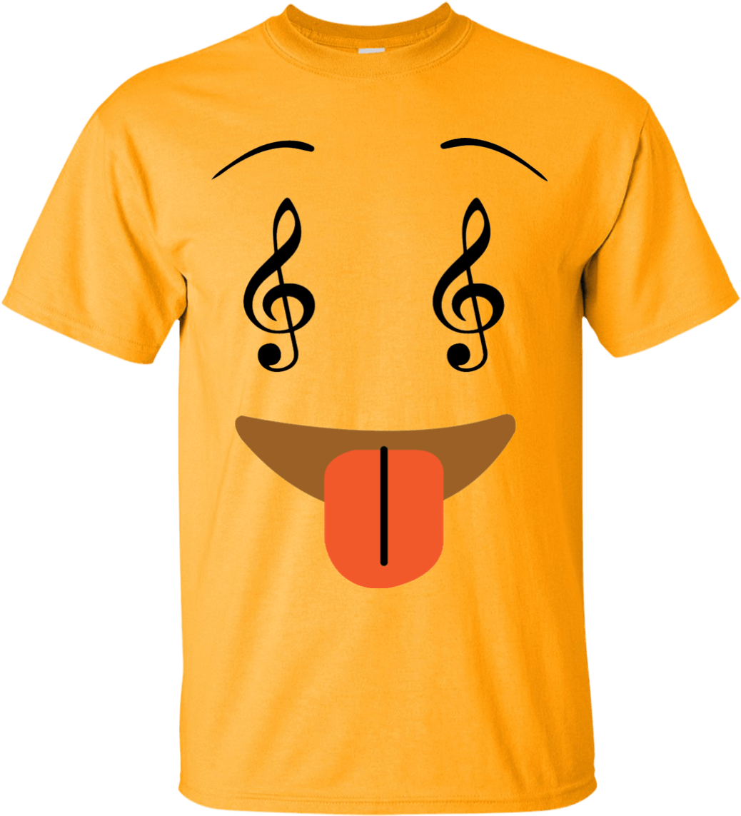 Smile Face Music Notes Emoji Ultra Cotton T-shirt (1155x1155), Png Download