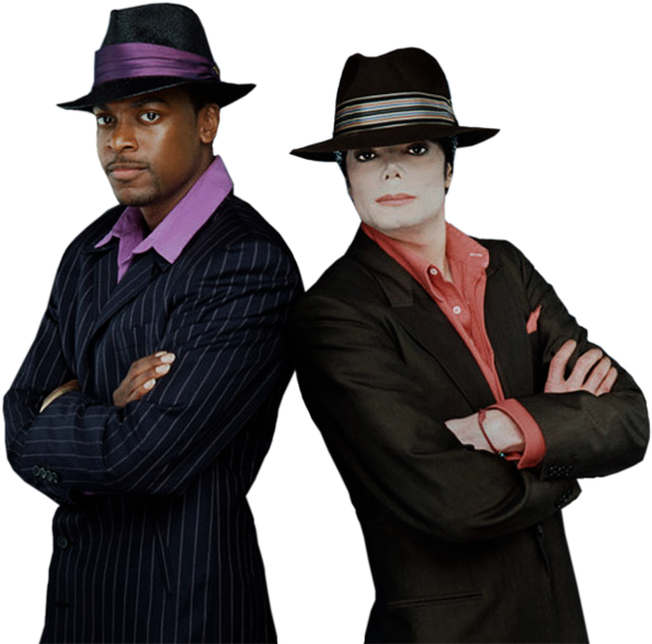 Michael Jackson Chris Tucker - Friend Michael Jackson And Chris Tucker (596x600), Png Download
