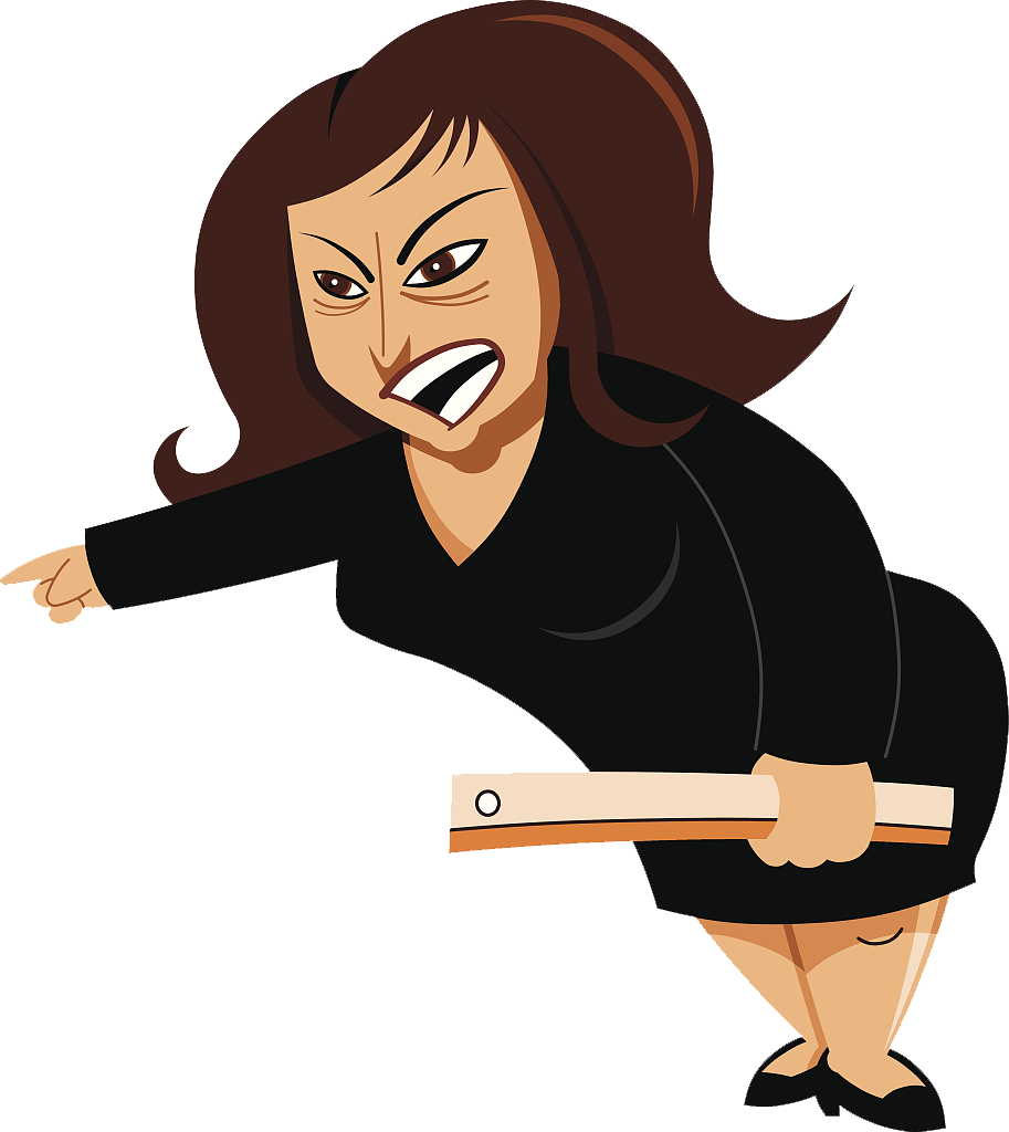 Clip Free Library Student Anger Stock Photography - Mad Teacher Cartoon (913x1024), Png Download