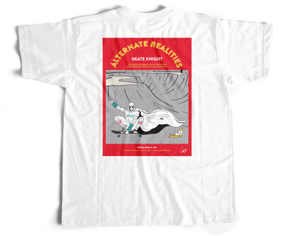 Skate Knight 40oz T-shirt (1000x1000), Png Download