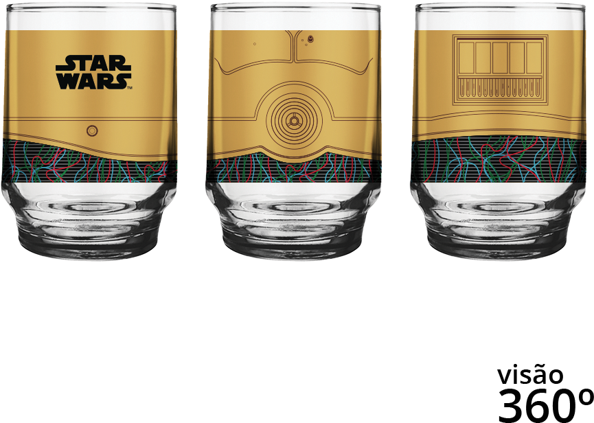 Copo Star Wars C3po - Copo Star Wars Kids (1000x1000), Png Download