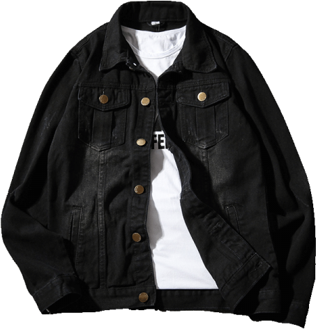 Autumn Denim Jacket Man Korean Style Vintage Jeans (600x800), Png Download