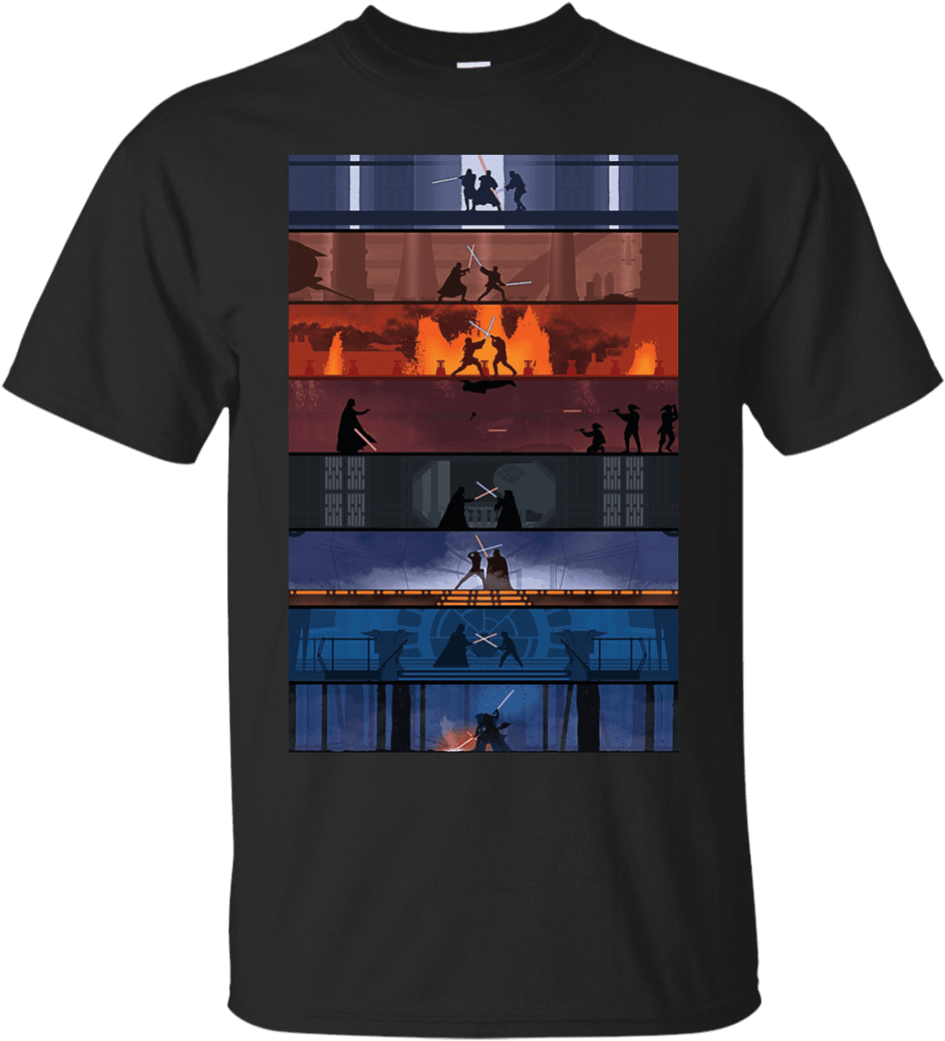 Starwars Lightsaber Battles - Star Wars Marko Manev (1155x1155), Png Download