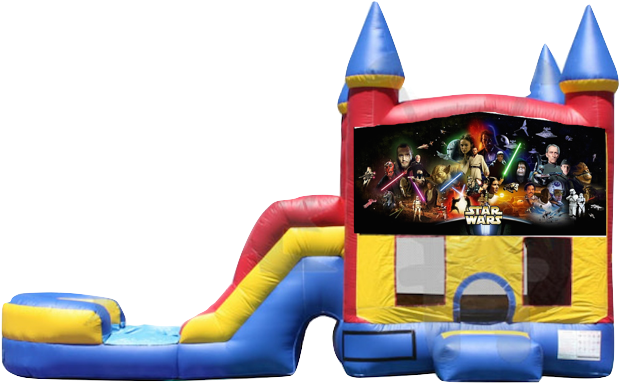 Combo Castle Slide Star Wars - Star Wars Saga Poster 24x36 (800x450), Png Download