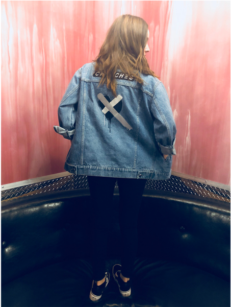 Embroidered Denim Jacket - Girl (600x600), Png Download