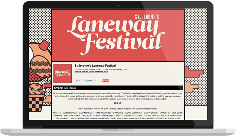 15 Moshtixwebsite Skinnedeventpage2 - St Jerome's Laneway Festival (1000x600), Png Download