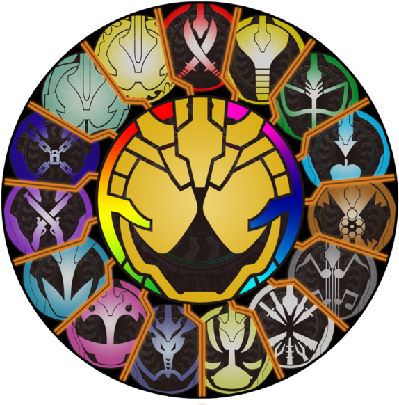 Kamen Rider Ghost All Logo (600x591), Png Download