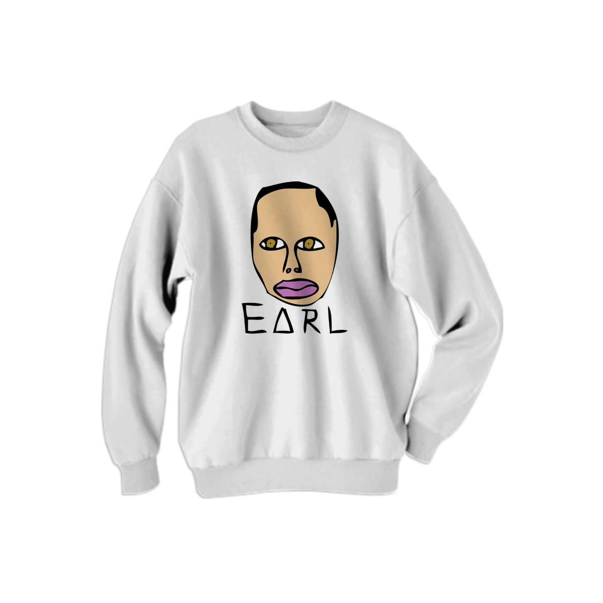 Shop Earl Sweatshirt Cotton Sweatshirt By Yzfrosty - Light Blue Sweatshirt Womens (1196x1196), Png Download