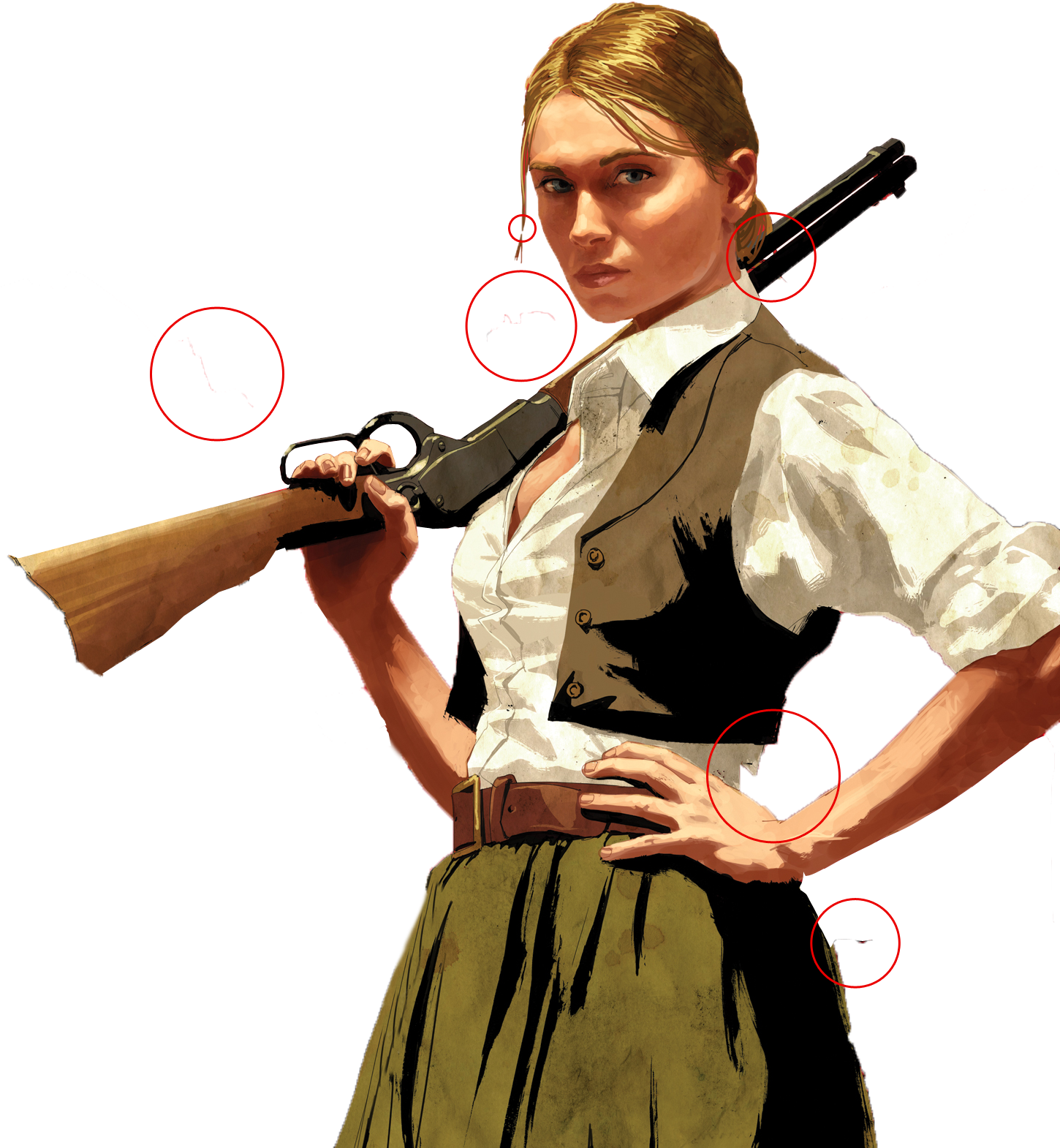 Really There Are Several Areas In Each Image That I - Render Red Dead Redemption (1454x1600), Png Download