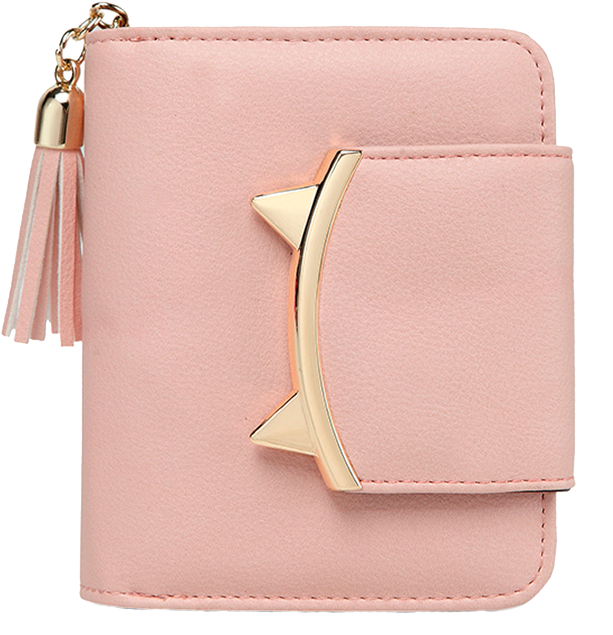 Cleopatra - Wallet - Kitty Hub - Women's Vegan Leather Trifold Wallet W/ Cat Ears Closure (800x800), Png Download