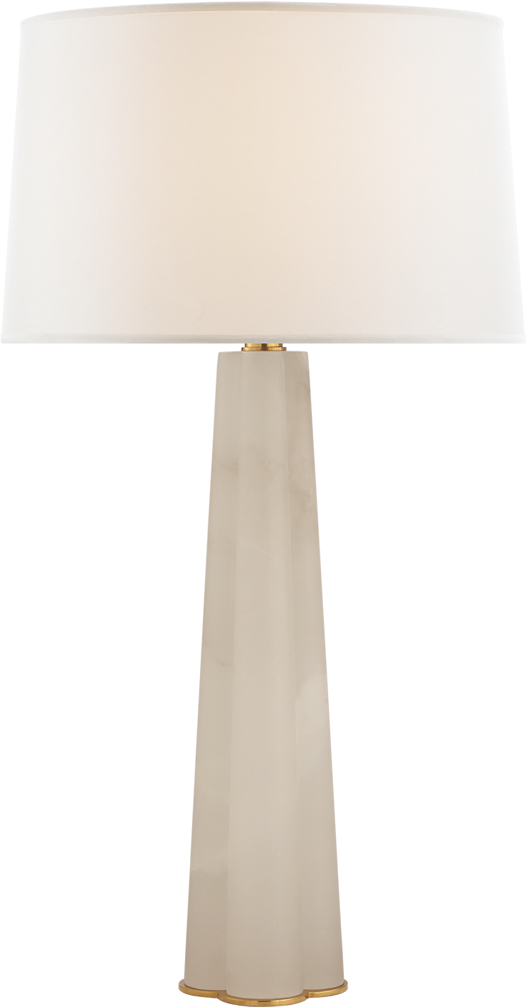 Adeline Large Quatrefoil Table Lamp In Alabaster With - Table (1440x1440), Png Download