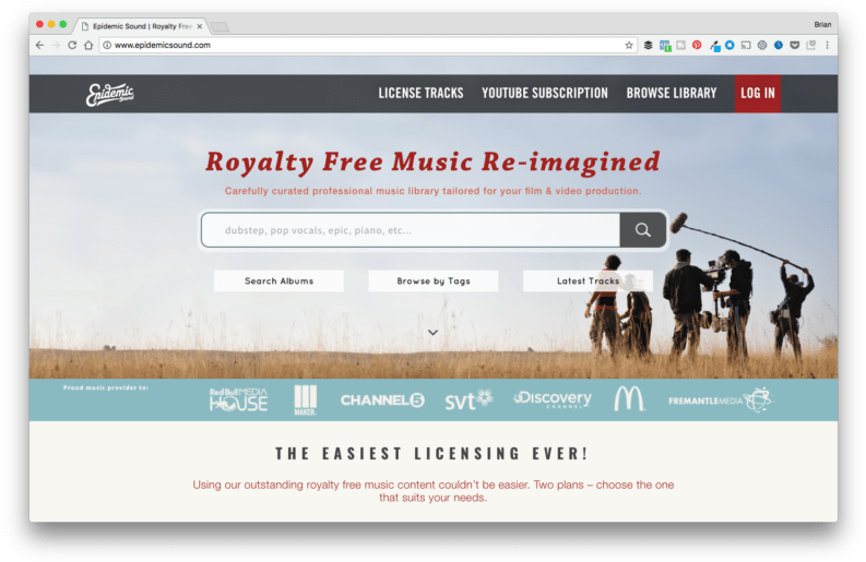 Epidemic Sound - Sound Music Website (800x526), Png Download