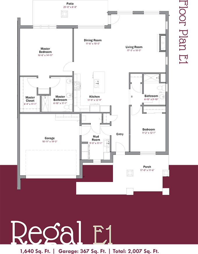 Regal E1 Floor Plan - Floor Plan (680x871), Png Download
