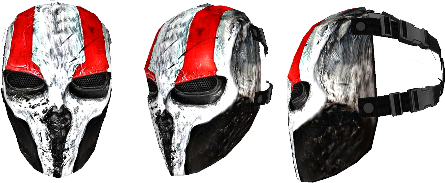 Temos Também As Máscaras Phantom, Chaine Skull - Tripple_777 Custom Army Of Two Halloween Costume Cosplay (1555x605), Png Download