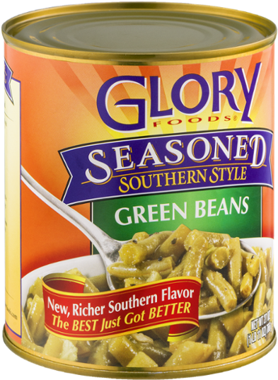 Glory Foods Seasoned Green Beans, Southern Style - (600x600), Png Download
