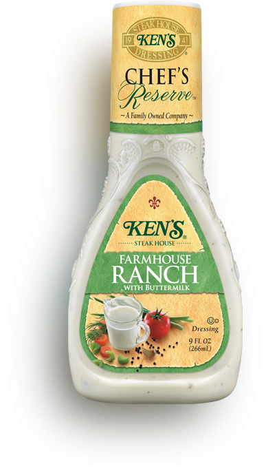 Chef's Reserve Farmhouse Ranch With Buttermilk - Ken's Steakhouse Farmhouse Ranch With Buttermilk Dressing (530x736), Png Download