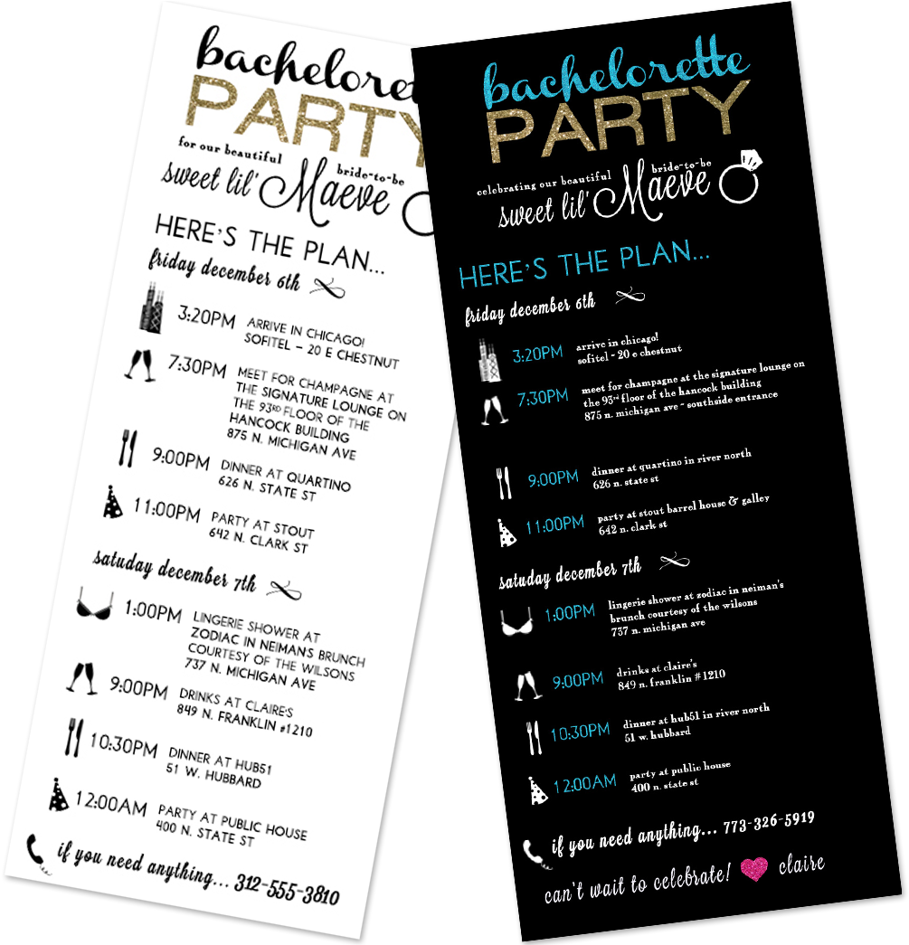 Bachelorette Party Itinerary - Bachelorette Party Menu Design (1230x1044), Png Download