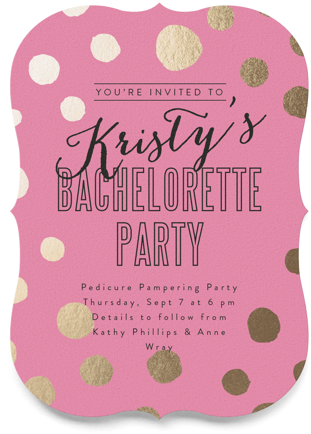 Kristy's Bachelorette Party - Polka Dot (1280x1700), Png Download