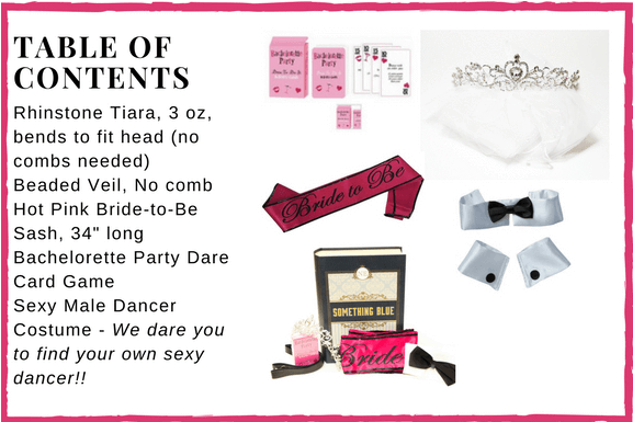 Something Blue Bachelorette Party Kit W/tiara Sash - Something Blue Bachelorette Party Kit Gift Favor Supplies (576x576), Png Download