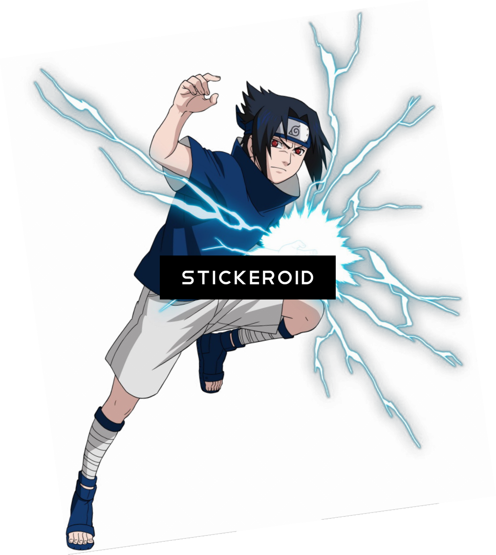 Uchiha Sasuke Anime - Sasuke Con El Chidori (1015x1136), Png Download