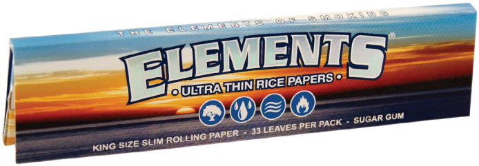 Elements Thin Rice Rolling Papers (1024x391), Png Download