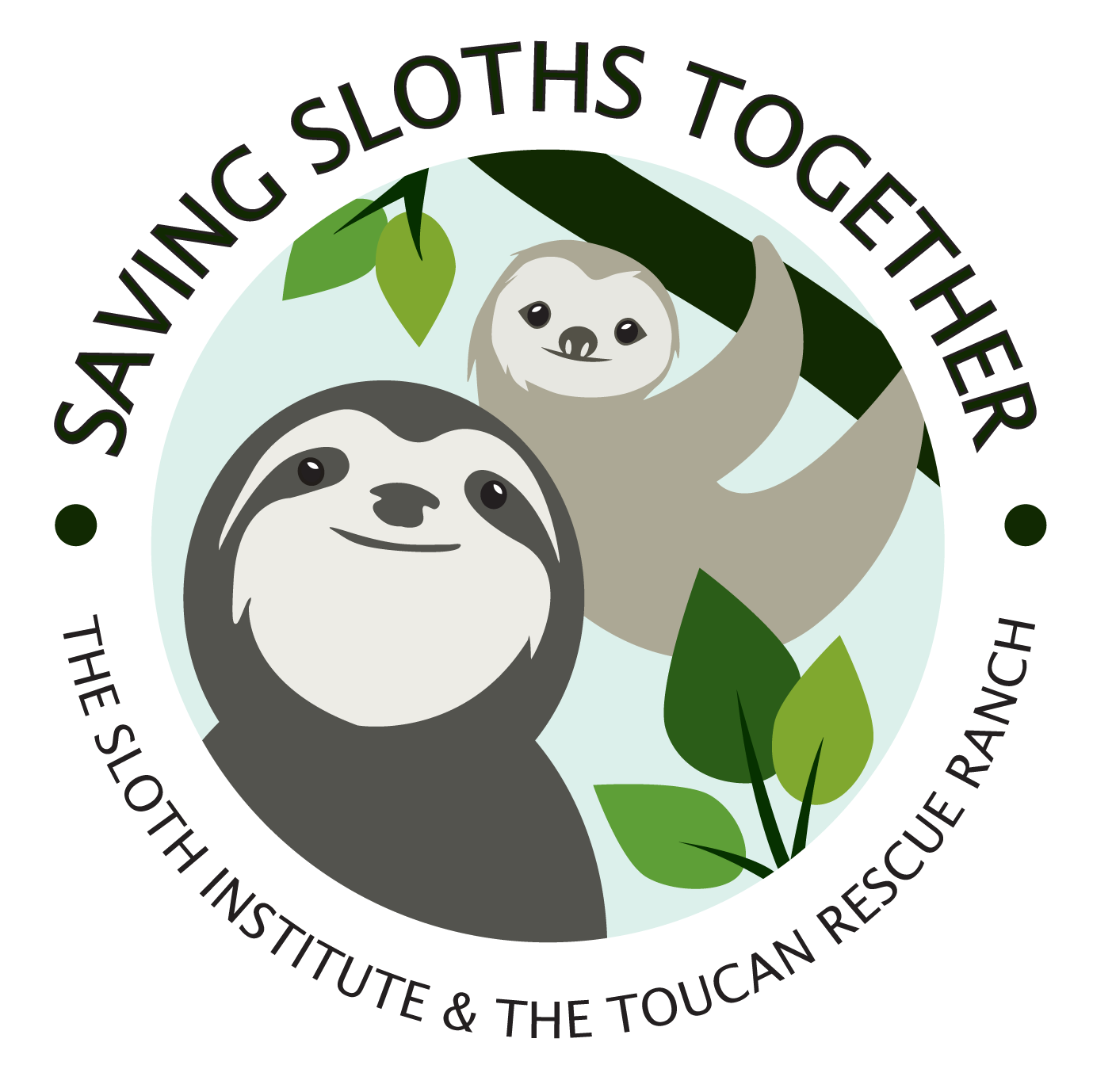 #backinthetrees #borntobewild - Sloths Logo (1417x1417), Png Download
