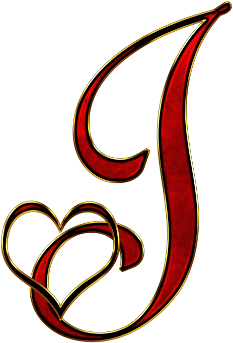 Alphabet J In Heart (500x721), Png Download