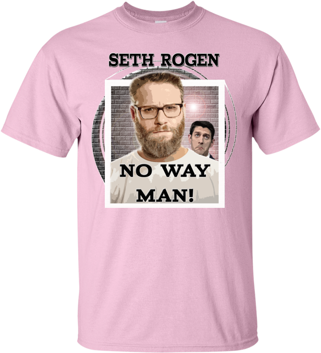 Seth Rogen No Way Man Paul Ryan T-shirt Light Pink - Work At Fedex Shirts (1155x1155), Png Download
