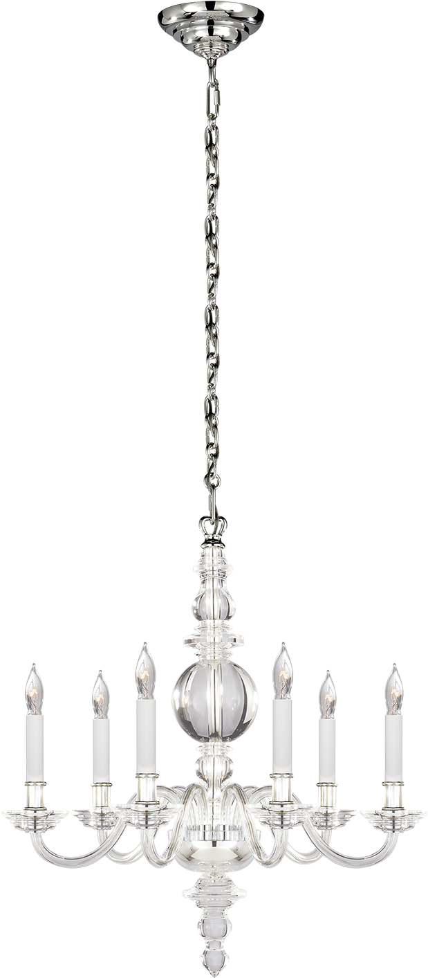 George Ii Small Chandelier In Crystal With Polished - Small Chandelliere (1440x1440), Png Download