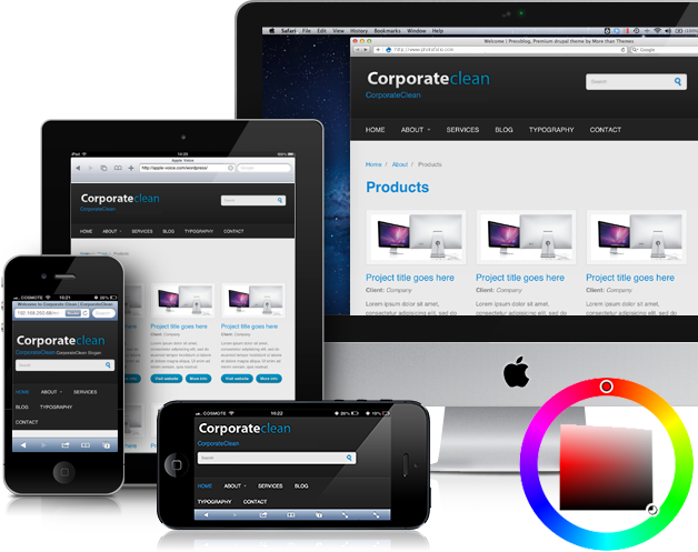 Responsive Corporate Clean - Drupal Corporate Clean (628x497), Png Download