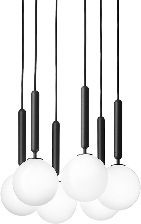 Nuura Miira 4 Chandelier Rock Grey/opal (1000x1200), Png Download