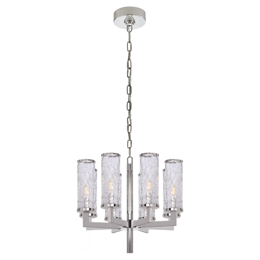 Liaison Single Tier Chandelier In Polished Nicke - Visual Comfort Kw5202pn-crg Polished Nickel Liaison (1000x1000), Png Download