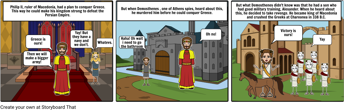 Alexander The Great Comic Strip (1164x385), Png Download