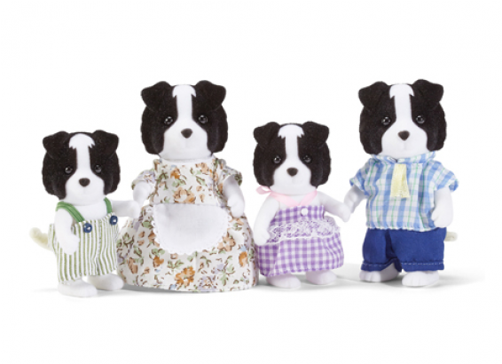 Calico Critters Border Collie Family Set (565x565), Png Download