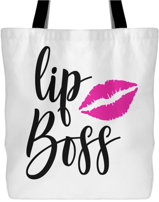 Lipboss Canvas Tote Shopping Bag - Lip Boss (900x900), Png Download
