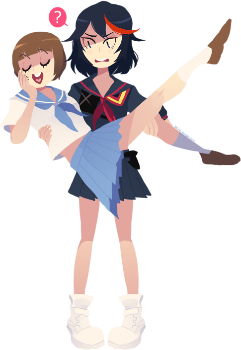 Clothing Human Hair Color Anime Cartoon Uniform Mangaka - Ryuko Matoi (500x750), Png Download