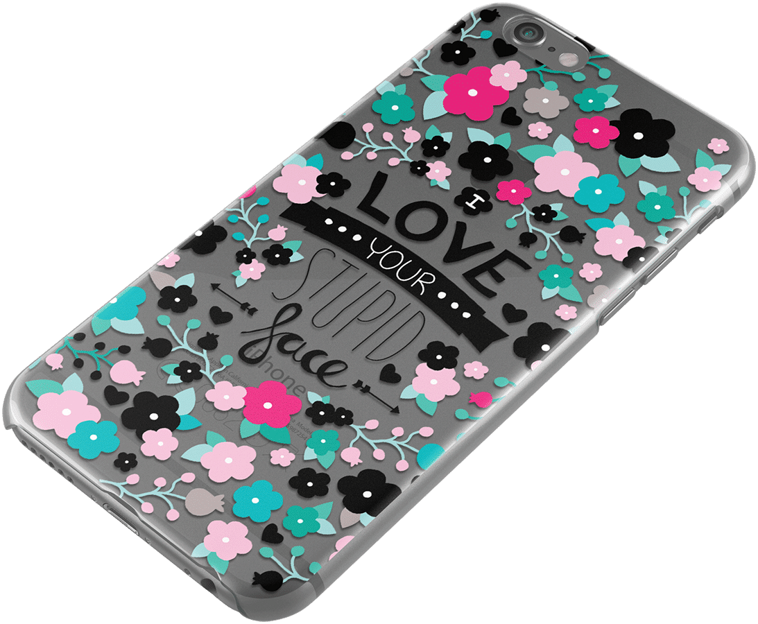 Dailyobjects Stupid Face Clear Case For Iphone 6 Plus (1093x900), Png Download