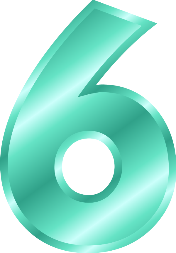 Six Free Download - Number 6 Png (600x858), Png Download
