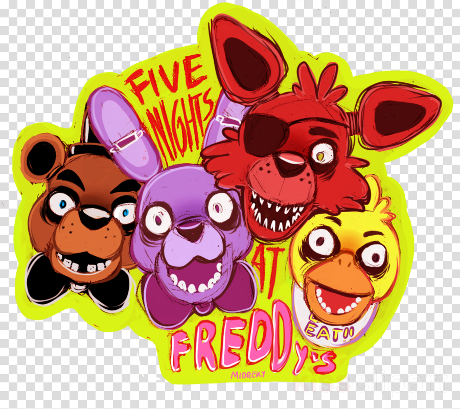 Download Five Nights At Freddy's Clipart Five Nights - Camiseta Adulto - Five Nights At Freddy's A4 Do P Ao (900x800), Png Download