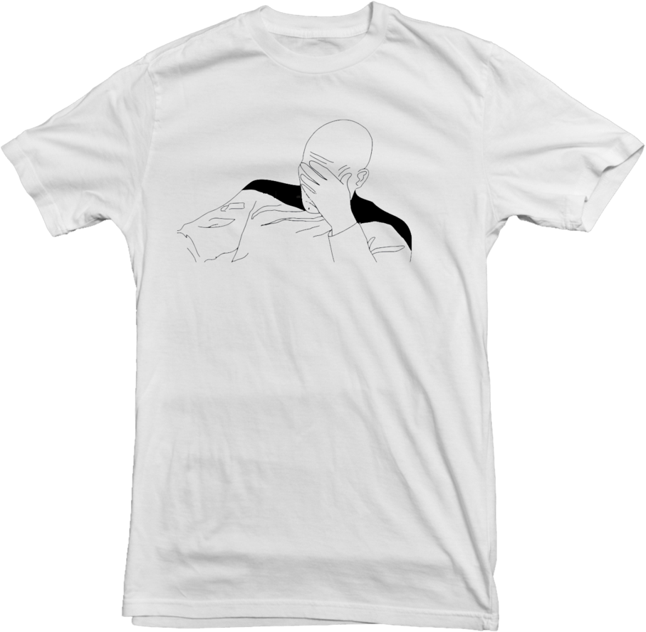 Star Trek T-shirt Face Palm - Cartoon (1024x945), Png Download
