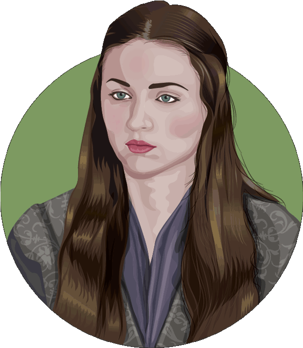 Sansa Stark - House Stark (600x714), Png Download