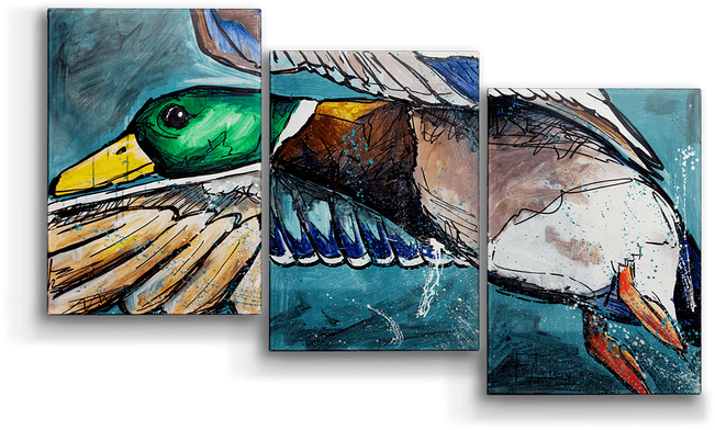 Grey Duck - Modern Art (730x730), Png Download