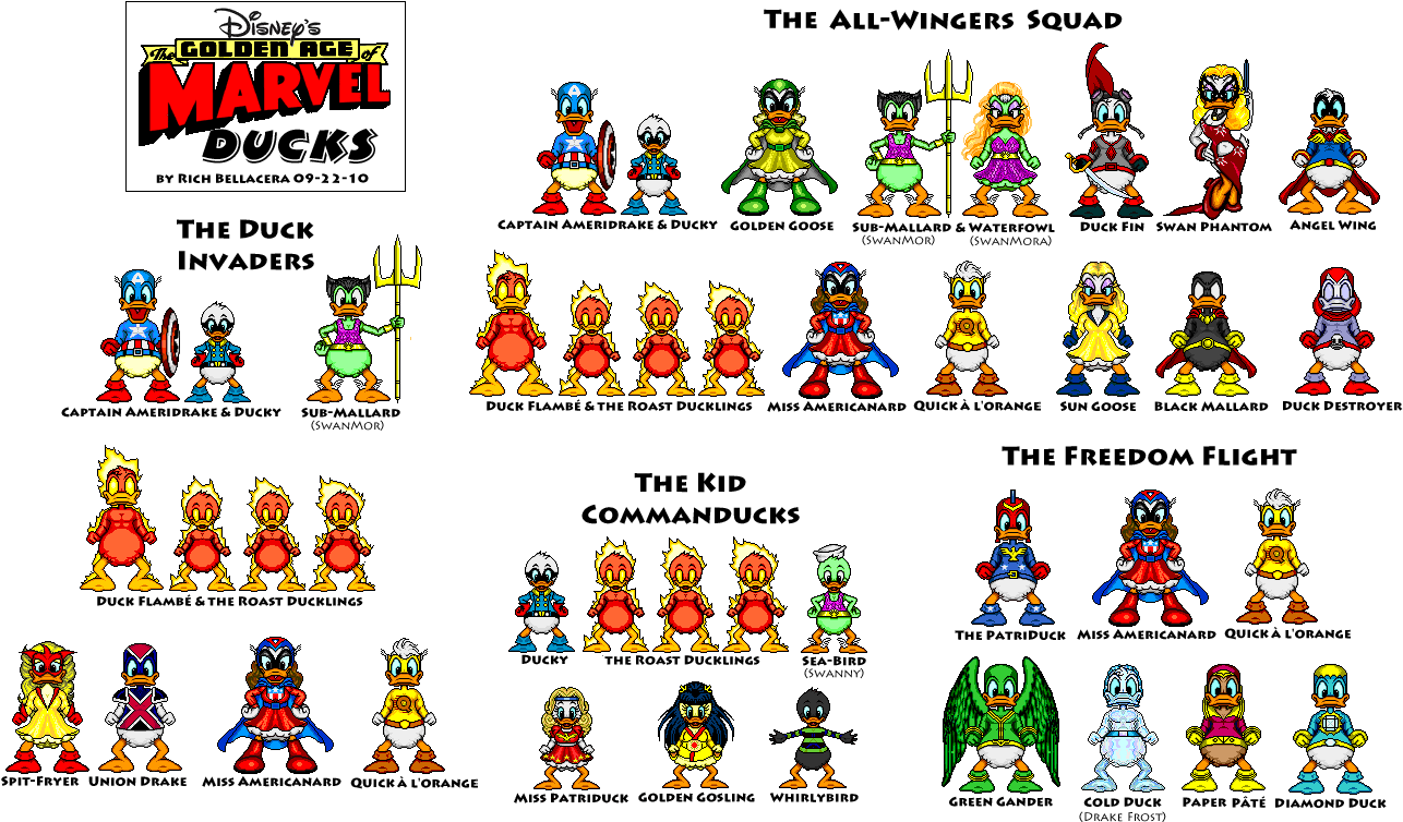 Marvel Ducks - Cartoon (1314x775), Png Download