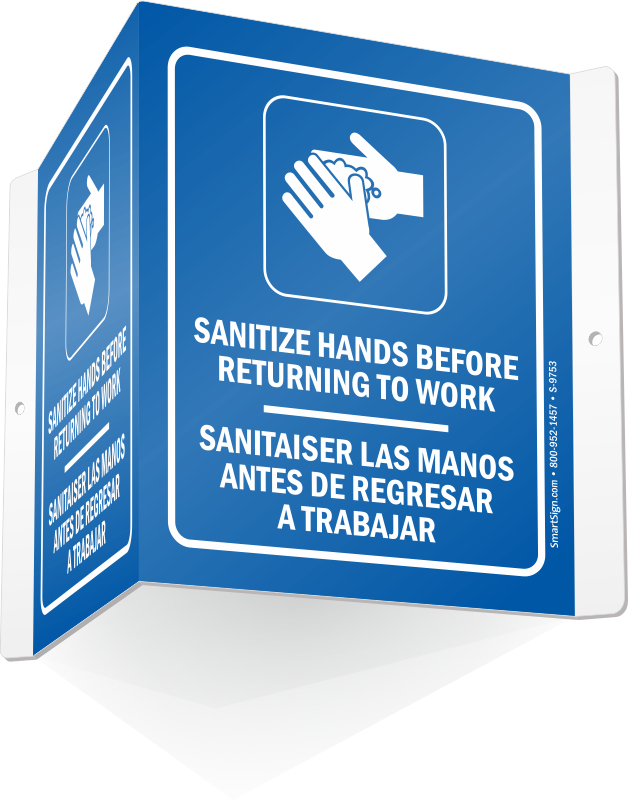 Zoom, Price, Buy - Mydoorsign Sanitize Hands Here With Down Arrow Symbol (628x800), Png Download