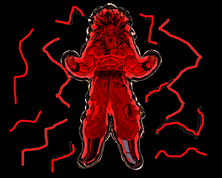 Goku 100 X Kaioken Version 2 By Ansemporo002-d3a8pd8 - Illustration (900x720), Png Download